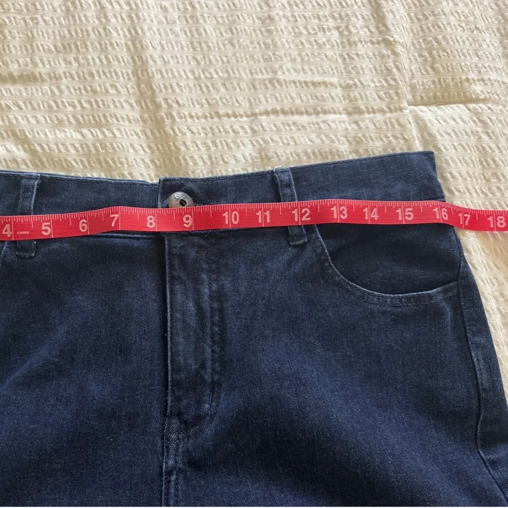 Soft Surroundings Straight Leg Jeans Indigo Blue Stretch Tall Women Size 10 Tall - Picture 4 of 5